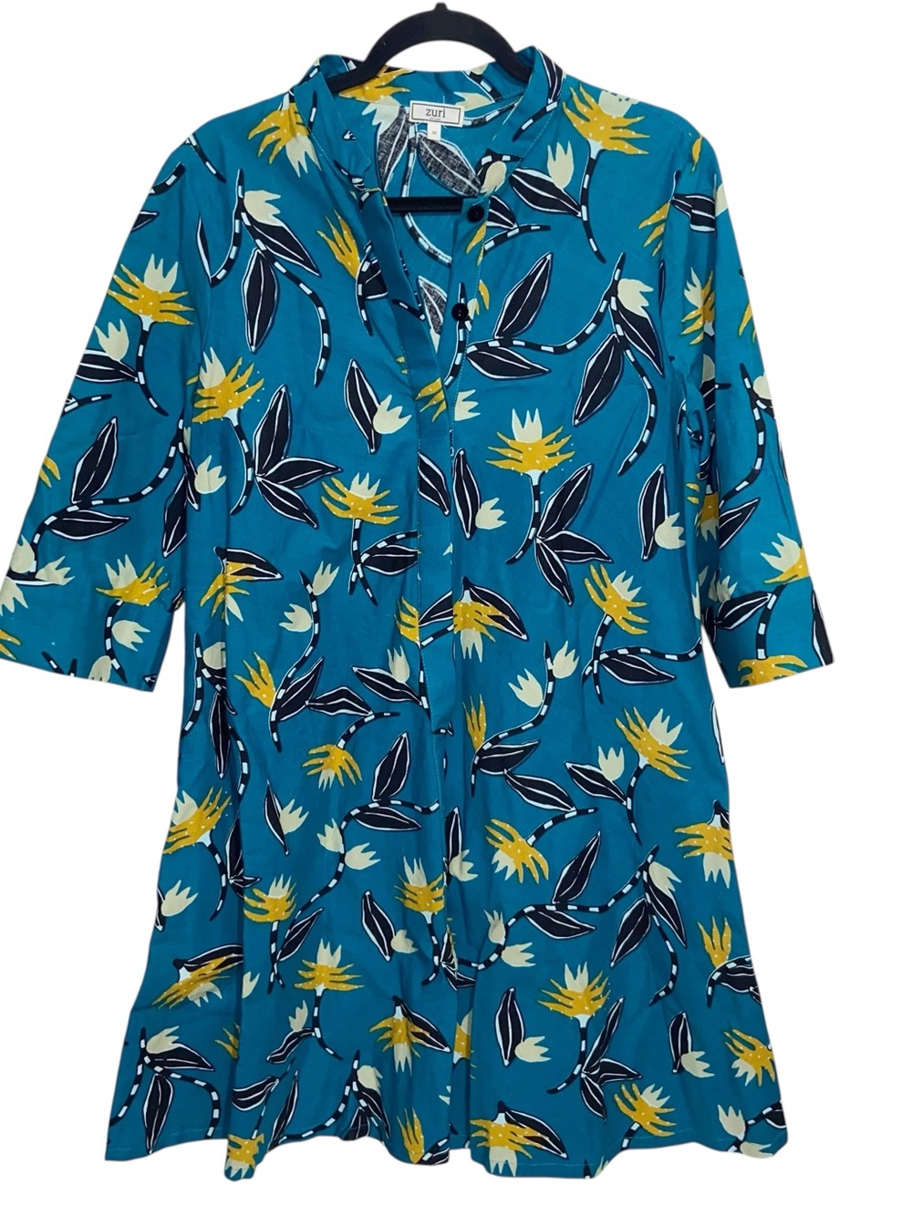 Zuri Dress Womens Medium Print Pockets A-line Kenya Shirtdress Just One Dress